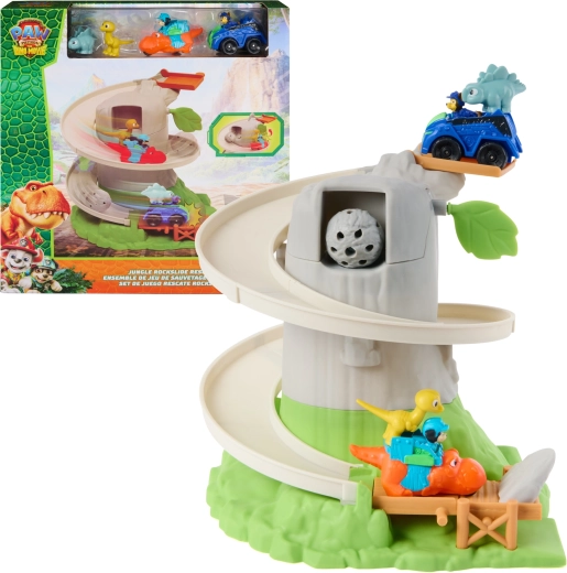 Spin Master Paw Patrol: The Dino Movie Jungle Rockslide Rescue – redningsbane med køretøjer og dinosaurer