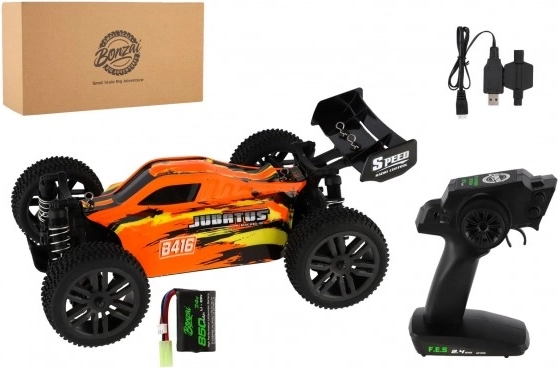 RC buggy Bonzai Jubatus terrængående bil 1:14 med 2,4 GHz og 4WD – Orange