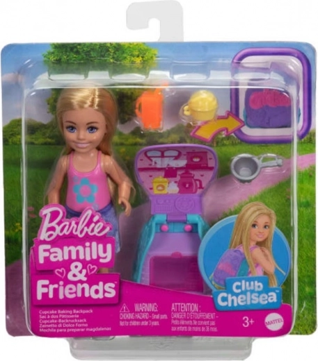 Barbie Chelsea-dukke med rygsæk og killing