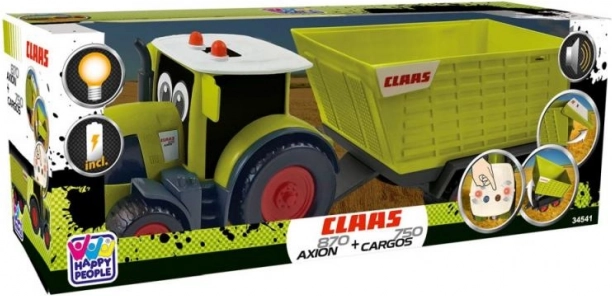 Claas traktor med påhængsvogn