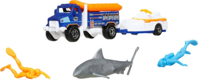 Matchbox Adventure MBX Ocean Rescue redningskøretøjer og tilbehør