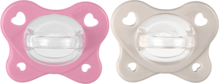 Chicco PhysioForma Dual Soft sutter lyserøde 6–16 m, 2 stk.