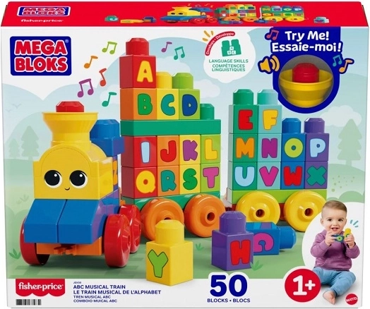 Fisher-Price musik-tog med ABC-klodser