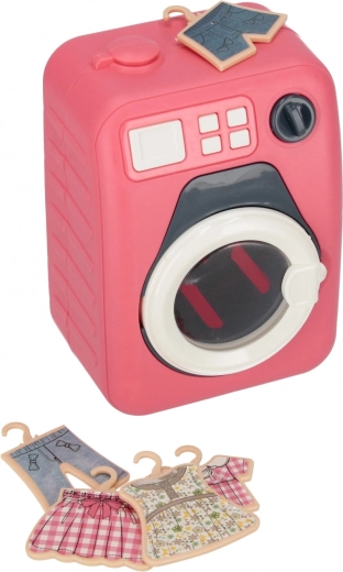 Vaskemaskine med tilbehør til realistisk leg