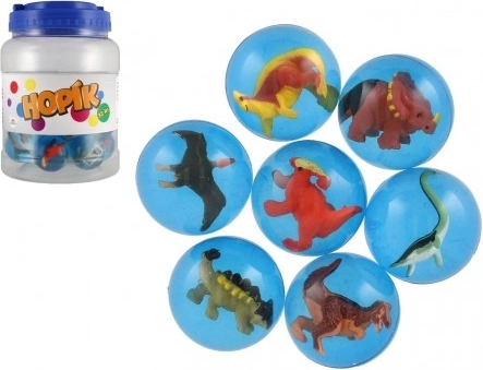 hoppebold med dinosaur 4 cm – blandede typer