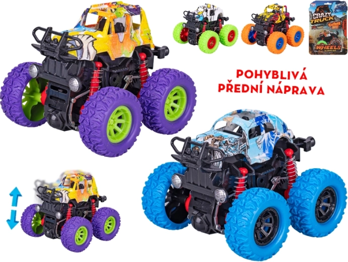 Monster truck Crazy Truck med friløb 9 cm