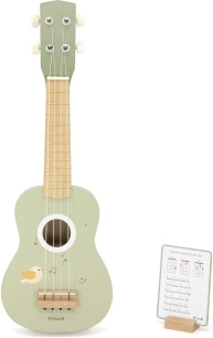 træukulele til børn med nodestativ og noder happy birthday – grøn