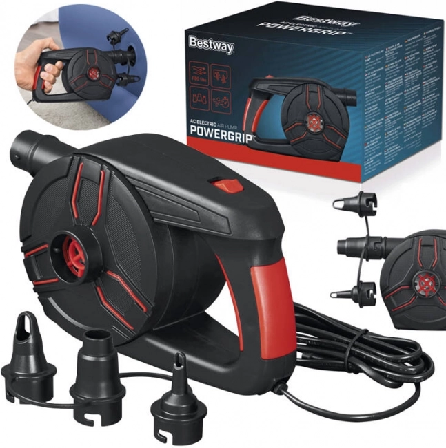 Elektrisk pumpe Bestway PowerGrip med 3 adaptere