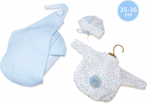 Sæt med tøj og hængevugge til dukke NEW BORN 35–36 cm