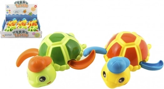 Flydende optrækkelig skildpadde til vand, plastlegetøj 12 cm