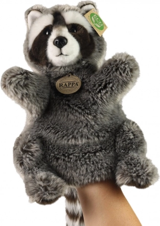 Plysbamse-hånddukke vaskebjørn 28 cm eco-friendly