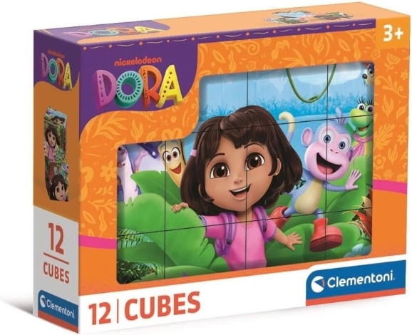 Cubi billedterninger Dora – 12 klodser (6 billeder)