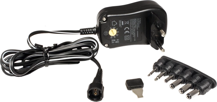 Universel strømforsyning 3–12 V 1000 mA