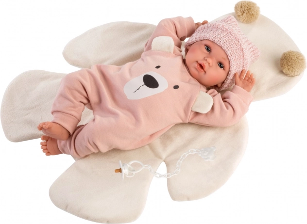 Llorens New Born realistisk babydukke med lyde, blødt stoflegeme, 36 cm