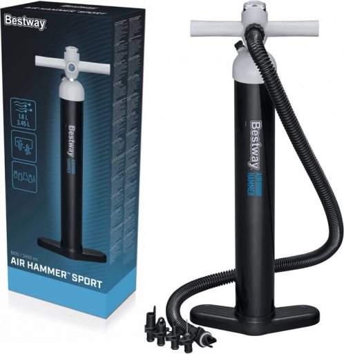Højtryks håndpumpe med manometer BESTWAY