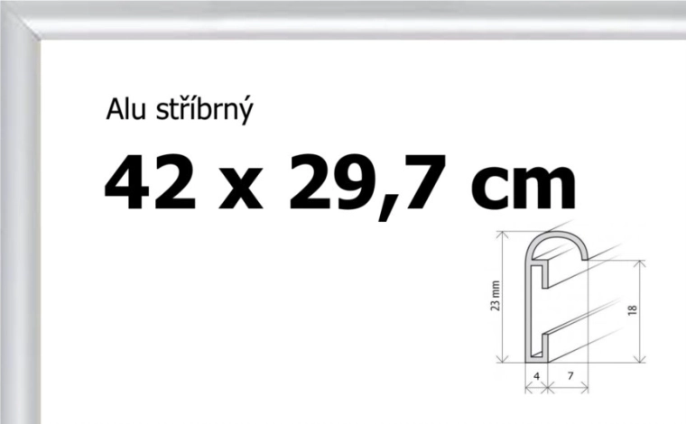 Aluminiumsramme til puslespil A3 42 × 29,7 cm – sølvfarvet