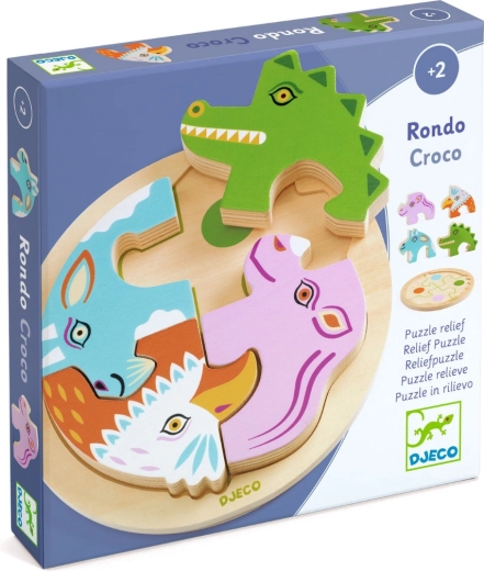 DJECO træ-indsætningspuslespil Rondo Croco