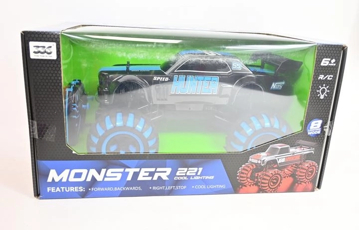 Radiostyret terrængående Monster Truck med lys