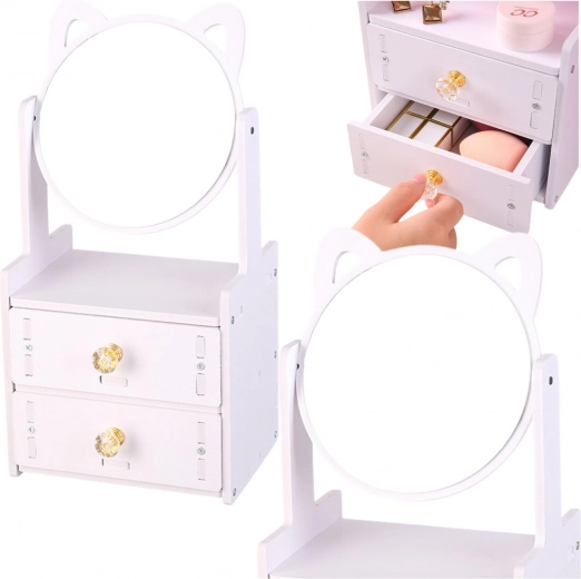 Træ mini-toiletbord med ører