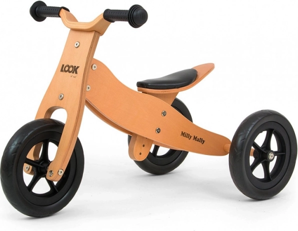 Milly Mally Look Natural løbecykel i træ til børn