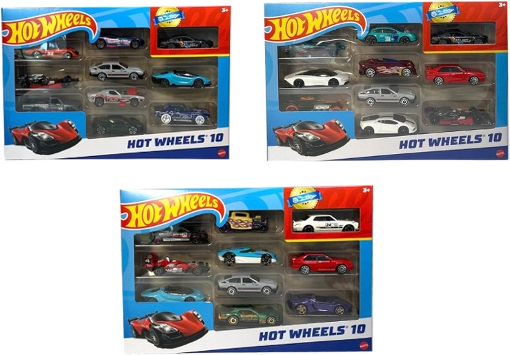Hot Wheels sæt med 10 biler