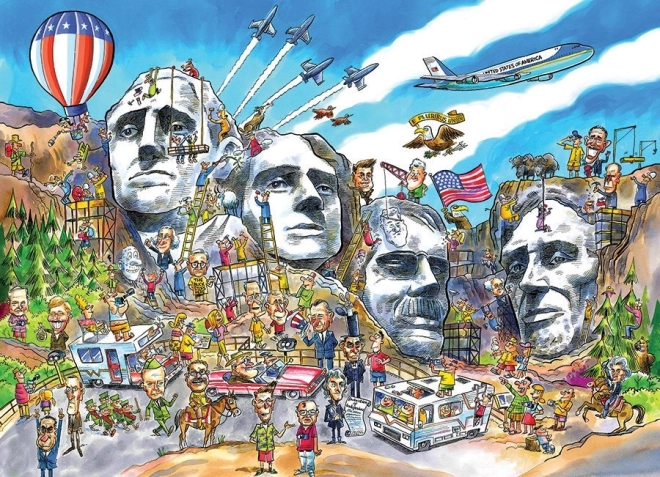 Puslespil DoodleTown: Mount Rushmore 1000 brikker – COBBLE HILL