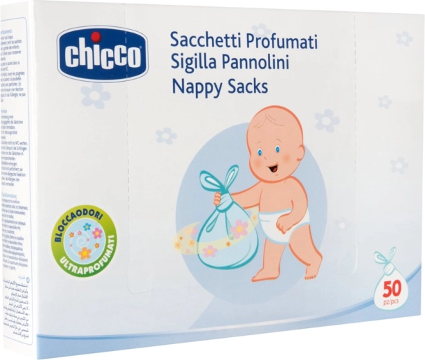 Chicco duftende poser til bortskaffelse af bleer, 50 stk.