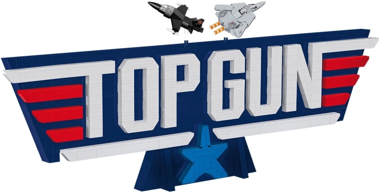 Ikonisk 3D-logo fra Top Gun som udstillingsdekoration
