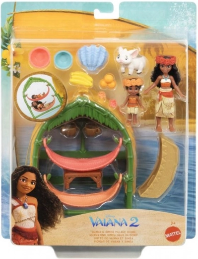 Legesæt lille dukke Vaiana og søster i landsbyen