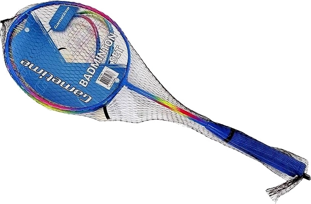 Badmintonketcher i metal 64 cm med fjerbold