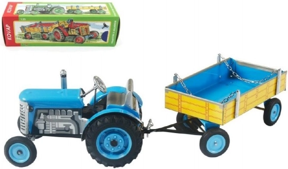 Traktor Zetor med Blå Trailer