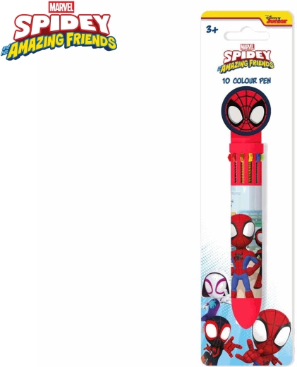 Multifarvet kuglepen med 3D-topper Spidey – 10 farver