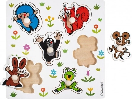 Træ-indlægspuslespil MULLE – lille