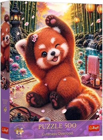 Trefl puzzle 500 Premium Plus – Cuteness Overload: charmerende rød panda