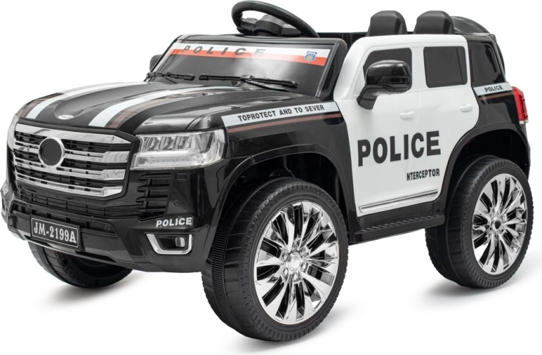 Baby Mix politiets elektriske bil 4x4 sort