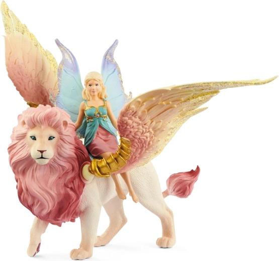 Schleich Bayala elfe-fe på en bevinget løve
