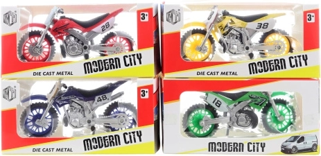 Motorcykel i metal i æske - 1 stk.