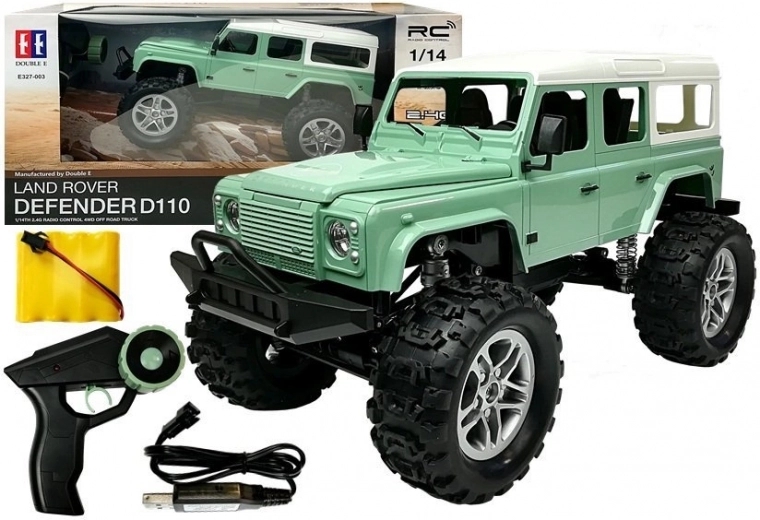 RC terræn bil LAND ROVER DEFENDER D110 1:14 grøn 2.4G