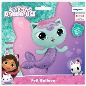 Folieballon Havfruekat 80 × 82 cm