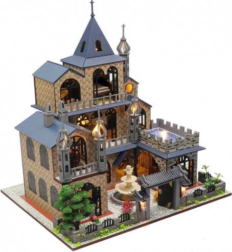 Miniature dukkehus Drømmehuset med LED-belysning - 2KIDS TOYS