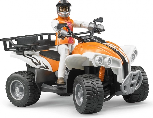 Bruder bworld firhjulet motorcykel med fører 1:16