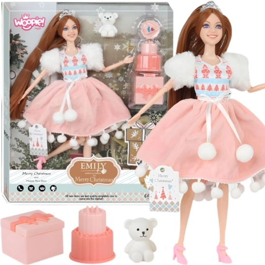 Woopie dukke Emi juleprinsesse med bamse