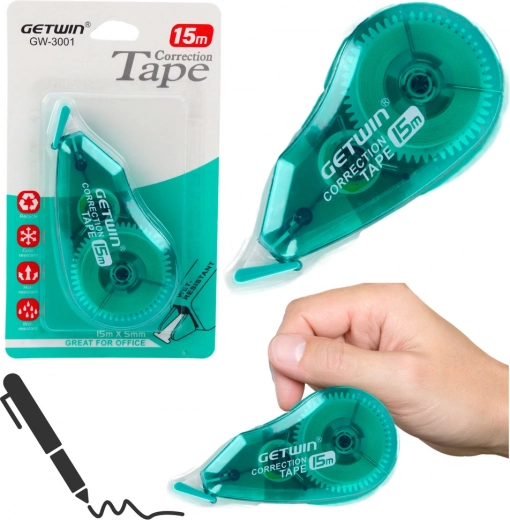 Korrektor mus på bånd 15m x 5mm grøn