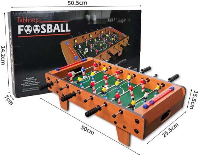 Træbordfodbold (kryds og bolle) – mini bordfodbold