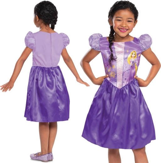 Disney Rapunzel børnekostume, lilla kjole til piger