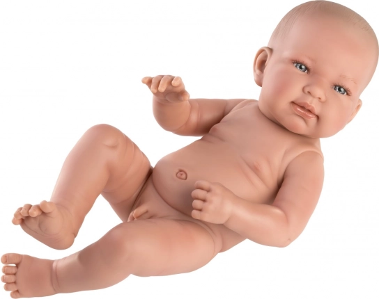 Llorens New Born drengebaby – realistisk babydukke med fuld vinylkrop 40 cm