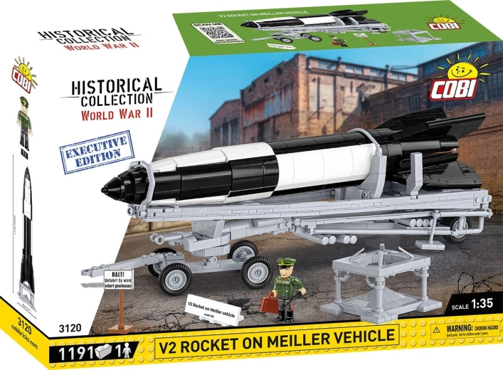 Cobi Historical Collection Anden Verdenskrig V2-raket på Meiller-affyringskøretøj Executive Edition
