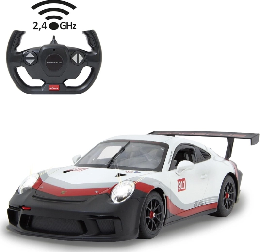 Jamara Porsche 911 GT3 Cup RC-bil med fjernbetjening 1:14 hvid 2,4 GHz