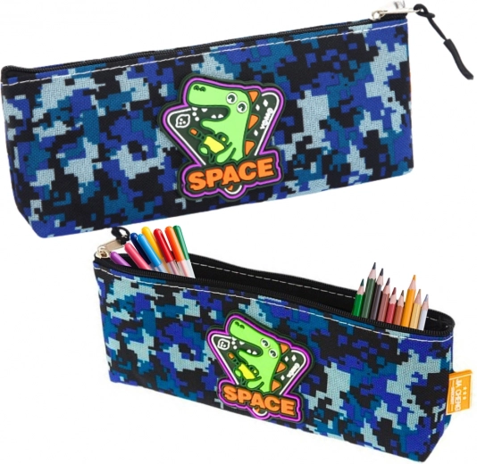 Penalhus Space Dino blå 20x8 cm