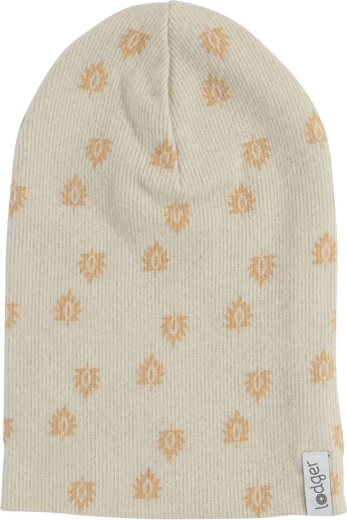 Lodger bomuldsribbet hue Beanie Print Rib Birch (1–2 år)